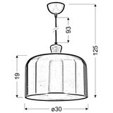  Visilica na sajli DICTORIA 1xE27/40W/230V Slike