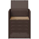  Vrtne stolice za blagovanje 2 pcs Smeđa i sivosmeđa PP | shoptok.hr