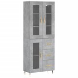  Visoka komoda siva betona 69,5x34x180 cm od konstruiranog drva | shoptok.hr