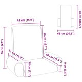  Podna stolica Krema 68 x 51 x 56 cm Grublji baršun | shoptok.hr