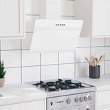  Zidna napa 60 cm od čelika i kaljenog stakla bijela | shoptok.hr