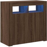  Komoda s LED svjetlima boja dimljenog hrasta 80 x 35 x 75 cm | Eponuda.com