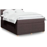 Maison Chic Box spring postelja - Vzmetna postelja z vzmetnico temno rjav 140x190 cm blago SL10723, (21907332) | Shoptok.si