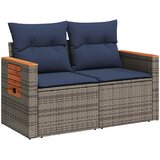  Set sofe 6 kom. Siva i tamnoplava Poli Rattan i čelik | shoptok.hr