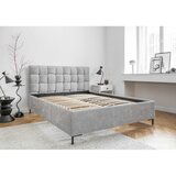 Miuform Svetlo siva oblazinjena zakonska postelja z letvenim dnom 180x200 cm Eve – | Shoptok.si