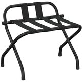 The Living Store Stojalo za prtljago z naslonom črno 56x39x52 cm - Stojalo Za Prtljago Z Naslonom, (21487785) | Shoptok.si