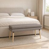  Klupa s dvostrukim slojem Sivosmeđa 110 x 40 x 47 cm Tkanina | Eponuda.ba