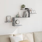  Zidna polica siva boja betona 104x15x49 cm konstruirano drvo | shoptok.hr