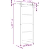 vidaXL Klizna vrata s setom hardvera "ORKDAL" bijela 83x211 cm | shoptok.hr