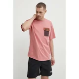 Columbia Pamučna majica Painted Peak za muškarce, boja: ružičasta, s aplikacijom, 2074481