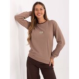 RELEVANCE Sweatshirt-RV-BL-A868.46-dark beige | Shoptok.si