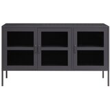 Premier Housewares Siva jeklena vitrina 140x80x45 cm Acier – | Shoptok.si