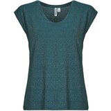 Pieces Majice s kratkimi rokavi PCBILLO TEE LUREX STRIPES Modra Cene