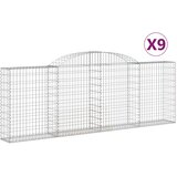  Lučne gabionske košare 9 kom 300x30x100/120cm pocinčano željezo | shoptok.hr
