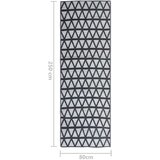 Vanjski tepih crni 80 x 250 cm PP | shoptok.hr