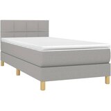  box spring s madracem LED svjetlosivi 90x200 cm tkanina | shoptok.hr