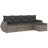 Maison Chic Seti vrtnega pohištva - Vrtna garnitura - Vrtni pohištvo set 5-delna z blazinami siv poli ratan, (21819785) | Shoptok.si