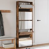 The Living Store Omarica za čevlje z ogledalom 5-nadstropna hrast 63x17x169,5 cm - Omarica Za Čevlje, (21836847) | Shoptok.si