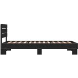  Okvir kreveta crni 90 x 200 cm konstruirano drvo i metal | shoptok.hr
