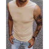 DStreet Men's plain tank top beige RX4918 | shoptok.hr