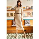 Olalook Women's Stone Lycra Rose Gold Long Camisole Dress | Eponuda.ba