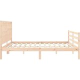  Kreveta s uzglavljem 200 x 200 cm od masivnog drva | shoptok.hr