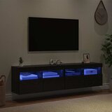 TV zidni ormari Zidne 2 pcs Crni hrast 80 x 30 x 40 cm | shoptok.hr