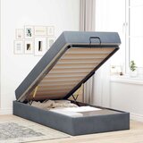 vidaXL Konstrukcija postelje Temno siva 90 x 200 cm Žamet | Shoptok.si