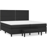 Krevet s oprugama i madracem crni 200x200 cm od umjetne kože | Eponuda.com