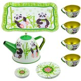  Set za čaj, metalni vrč, šalica, tanjuri, boja panda zelene, 14 kom. | shoptok.hr