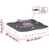 vidaXL Osnova za dežnik Črna Plastika 88 x 88 x 19 cm Vrtilna | Shoptok.si