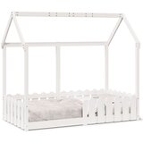 Maison Chic Otroška postelja - Otroški ležaj - Otroški posteljni okvir bel 80x160 cm trdna borovina, (21698418) | Shoptok.si