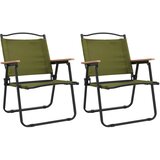  Stolice za kampiranje 2 kom zelene 54x55x78 cm tkanina Oxford | Eponuda.com