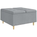 Shranjevalna tabureta Svetlo siva 80 x 80 x 45 cm blago, (5000208386) | Shoptok.si