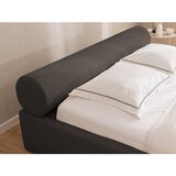Ropez Temno siva oblazinjena zakonska postelja s prostorom za shranjevanje z letvenim dnom 160x200 cm Cille – | Shoptok.si