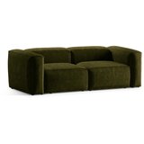 Cosmopolitan Design Zelena sedežna garnitura iz rebrastega žameta 224 cm Bergano – | Shoptok.si