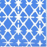 vidaXL Zunanja preproga modra in bela 140x200 cm PP | Shoptok.si