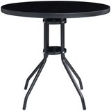 vidaXL 5-dijelni vrtni blagovaonski set od aluminija i tekstilena crni | shoptok.hr