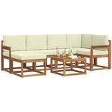  Set vanjskih sofa 7 kom. Prirodna i krem | shoptok.hr