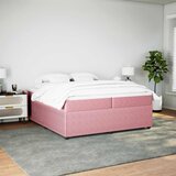  Krevet s oprugama i madracem ružičasti 200x200 cm baršunasti | shoptok.hr