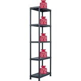  Stalci za pohranu 5 kom crni 125 kg 60 x 30 x 180 cm plastični | shoptok.hr