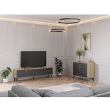 Marckeric Crna/u prirodnoj boji TV komoda u dekoru hrasta 180x51 cm Nola – | shoptok.hr