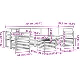  Set vanjskih sofa 8 pcs Prirodna i krem Čvrsto drvo akacije | shoptok.hr