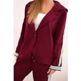 Kesi Włoski Women's set with viscose, featuring piping and a sports jacket plum | Shoptok.si