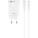 XO wall charger CE30 PD 30W 1x USB-C 1x USB white + cable USB-C - Lightning Cijene