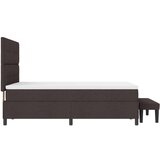  Krevet s box spring sustavom s madracem i klupom tamnosmeđa 160x200 cm tkanina | shoptok.hr