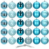  Set Božićnih kuglica 8 cm, 30 komada - Nijanse Plave | shoptok.hr