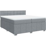  Krevet s oprugama i madracem svjetlosivi 200 x 200cm od tkanine | shoptok.hr