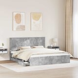 Krevetna konstrukcija s ladicama Betonski sivi 180 x 200 cm | shoptok.hr
