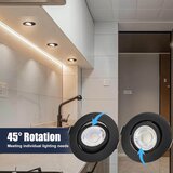 CLOKSH zatemnljiv črn led vgradni reflektor s 3 barvnimi temparaturami - komplet 6 kosov odprta embalaža | Shoptok.si